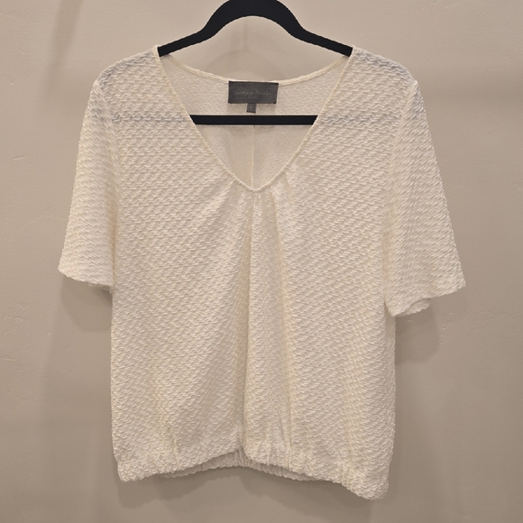 Sunday in Brooklyn Tops - anthropologie white Textured Women's Top